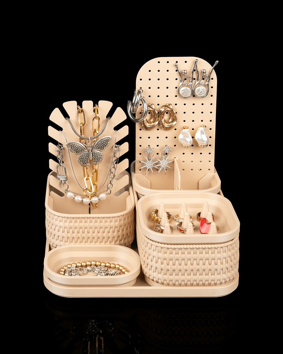 Rattan Glow - Jewelry & Makeup Organizer