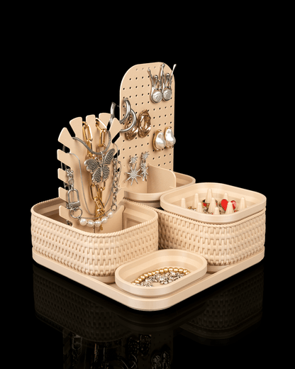 Rattan Glow - Jewelry & Makeup Organizer