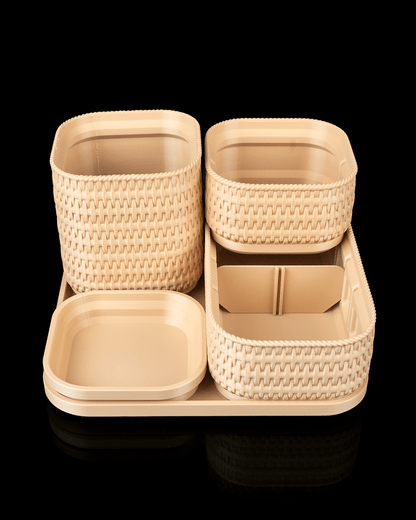 Rattan Glow - Jewelry & Makeup Organizer