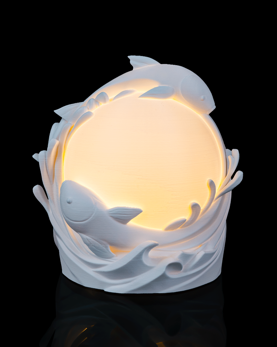 Twin Fish Sphere Lamp