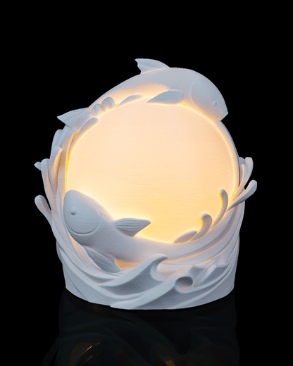 Twin Fish Sphere Lamp