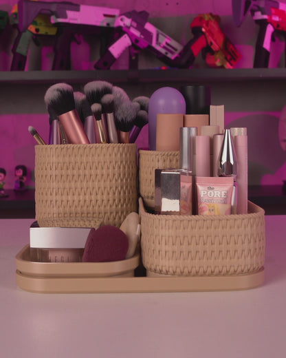 Rattan Glow - Jewelry & Makeup Organizer