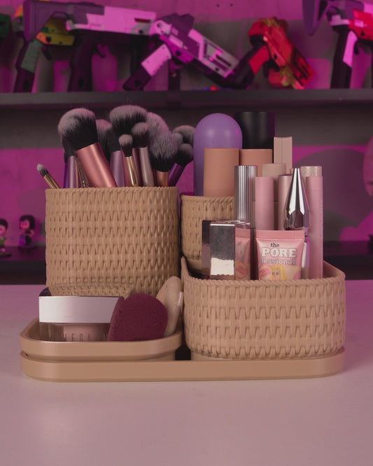 Rattan Glow - Jewelry & Makeup Organizer